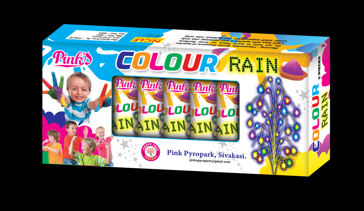 Color Rain Pops / Star Light - Red & Green Crackli